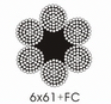 6×61 +FC 圆股钢丝绳