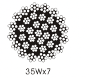 35W×7 多层股不旋转钢丝绳