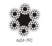 6×24 + 7FC圆股钢丝绳