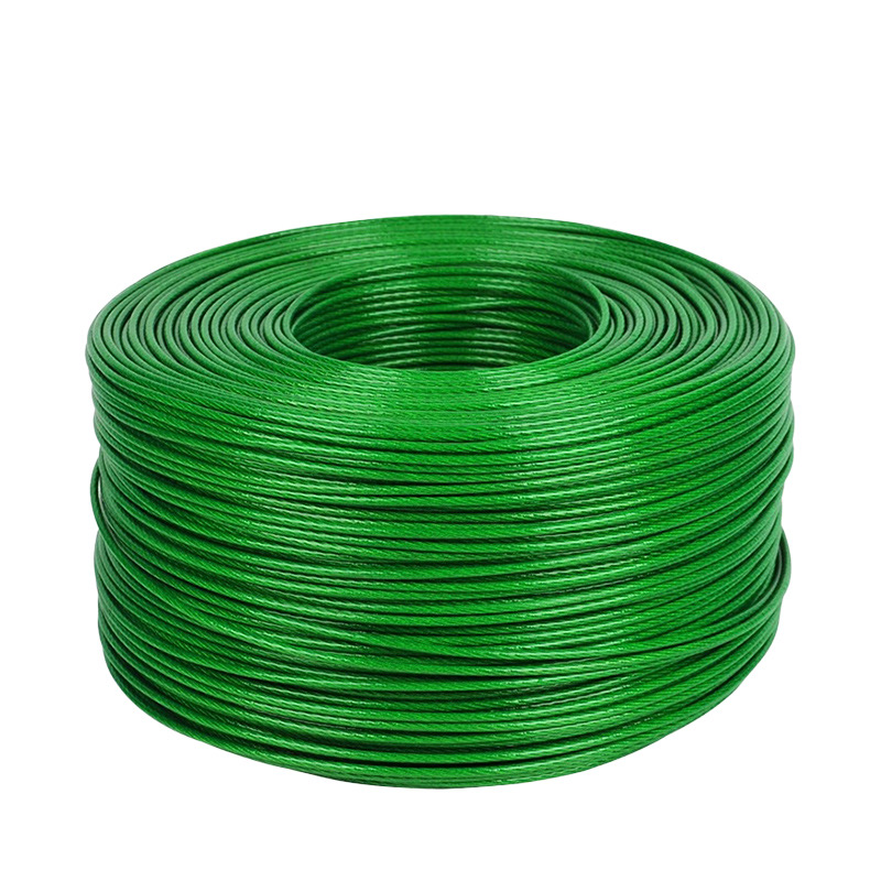 绿色包塑钢丝绳