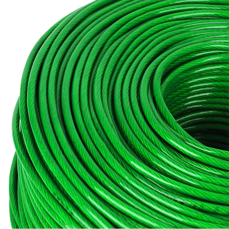 绿色包塑钢丝绳